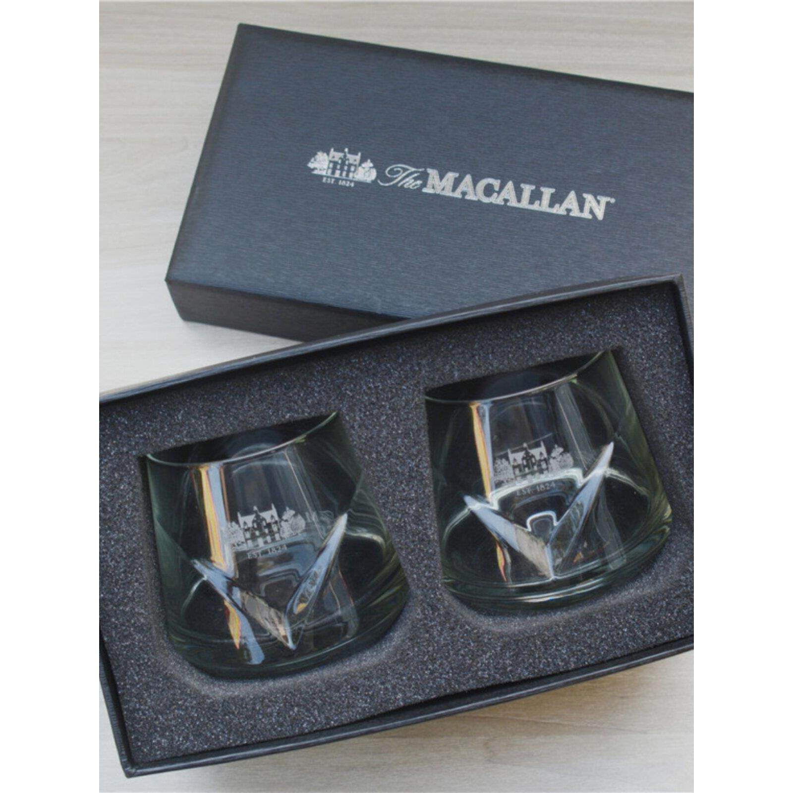 英国麦卡伦Macallan单一麦芽威士忌杯品鉴玻璃杯礼盒双杯洋酒酒具