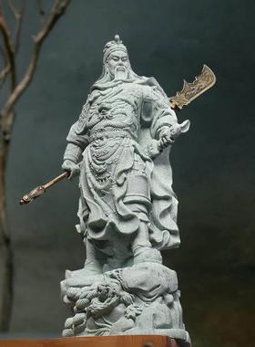 中式办公桌面摆件关公古风工艺礼品摆饰武财神关二爷装饰品鱼缸造