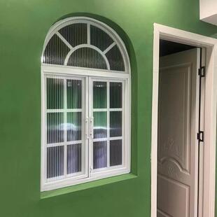 现货法式覆古窗户隔断铁艺玻璃老式钢窗拱形老洋房室内门窗平开