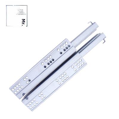 按回弹无手柄隐藏抽屉轨道导轨滑动柜承重底部二段轨三段轨