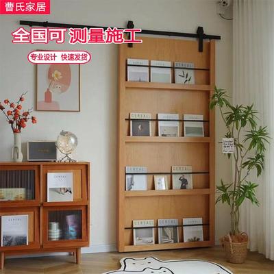 仓谷门吊轨实木书架门厨房卫生间卧室装饰门暗门衣帽间隐形幽灵门