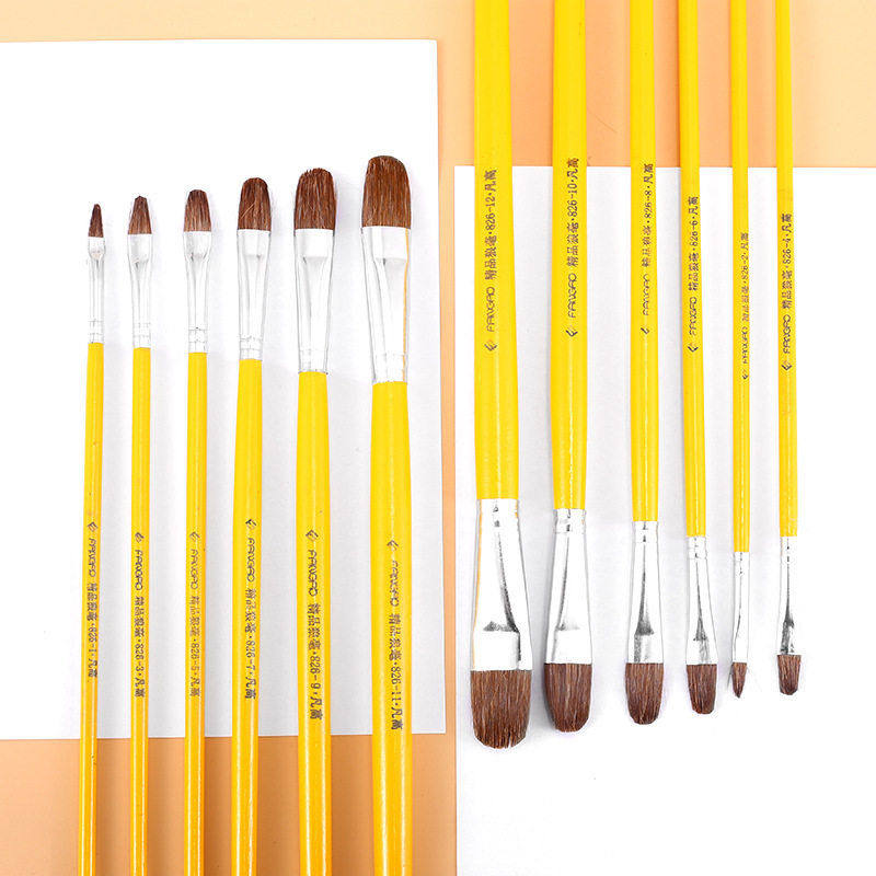 厂家直销狼毫油画笔6支套装 水彩水粉丙烯画平头画笔美术绘画工具,玩具/童车/益智/积木/模型,其它早教玩具类,淘宝优惠券,粉丝福利购,淘宝优惠卷