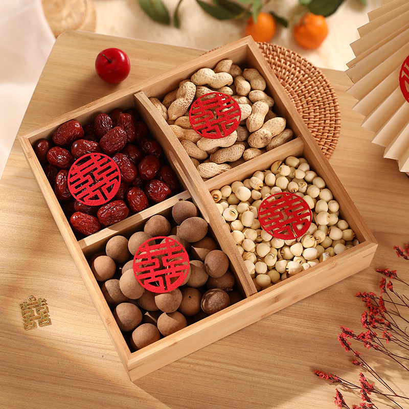 订婚宴小摆件早生贵子干果模具提篮布置桌面摆台装饰备婚用品