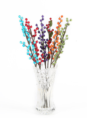 2025绿意盎然仿真植物泡沫浆果枝装饰摆件清新家居摄影道具