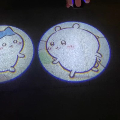 吉伊卡哇小八乌萨奇动态汽车门迎宾灯免接线通用车载感应投影灯