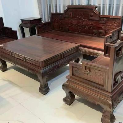 明清家具红木家具交趾黄檀新中式老挝大红酸枝沙发别墅客厅全套