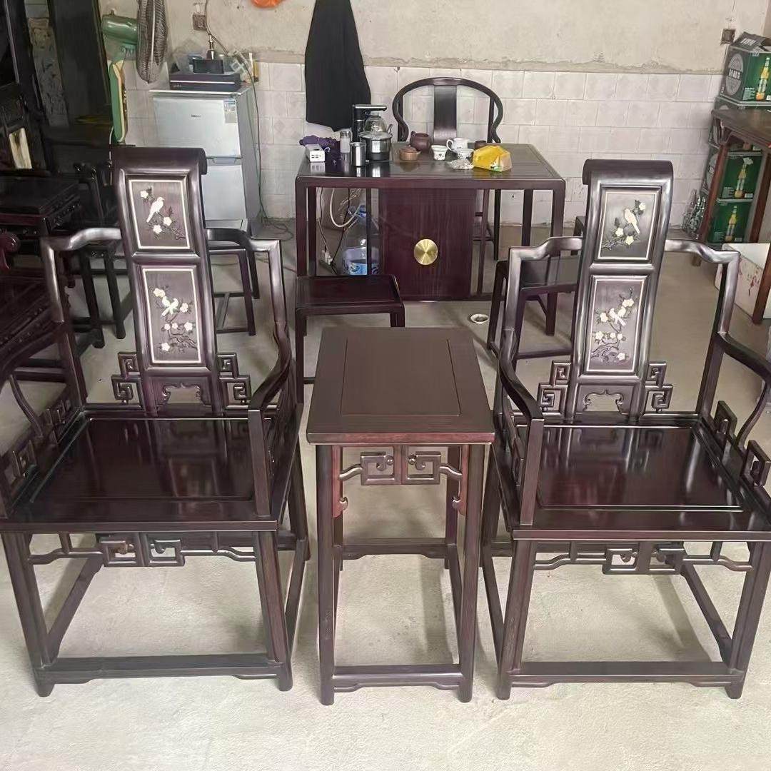 印度小叶紫檀圈椅三件套红木家具皇宫椅官帽椅子明式客厅古典榫卯,住宅家具,红木边桌几类,淘宝优惠券,粉丝福利购,淘宝优惠卷