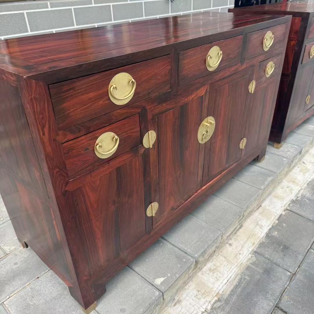 老挝红酸枝家具红木餐边柜实木交趾黄檀客厅边柜储物柜茶水柜酒柜