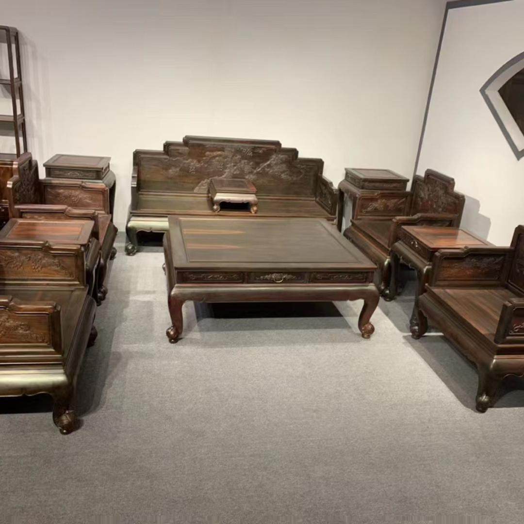 红木家具老挝大红酸枝木荷花沙发中式客厅交趾黄檀实木沙发组合,住宅家具,红木沙发,淘宝优惠券,粉丝福利购,淘宝优惠卷