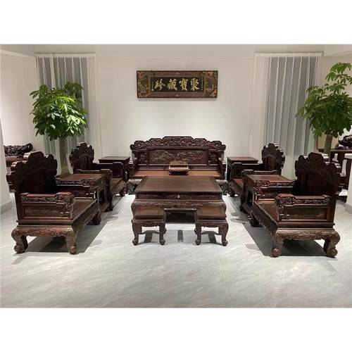 酸枝沙发大红整装组合古老挝古典多