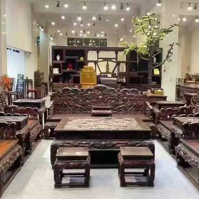 国标红木财源滚滚沙发客厅组合老挝大红酸枝交趾黄檀中式实木家具