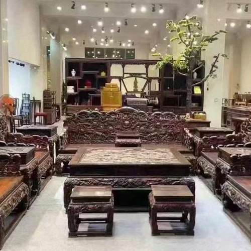 国标红木财源滚滚沙发客厅组合老挝大红酸枝交趾黄檀中式实木家具