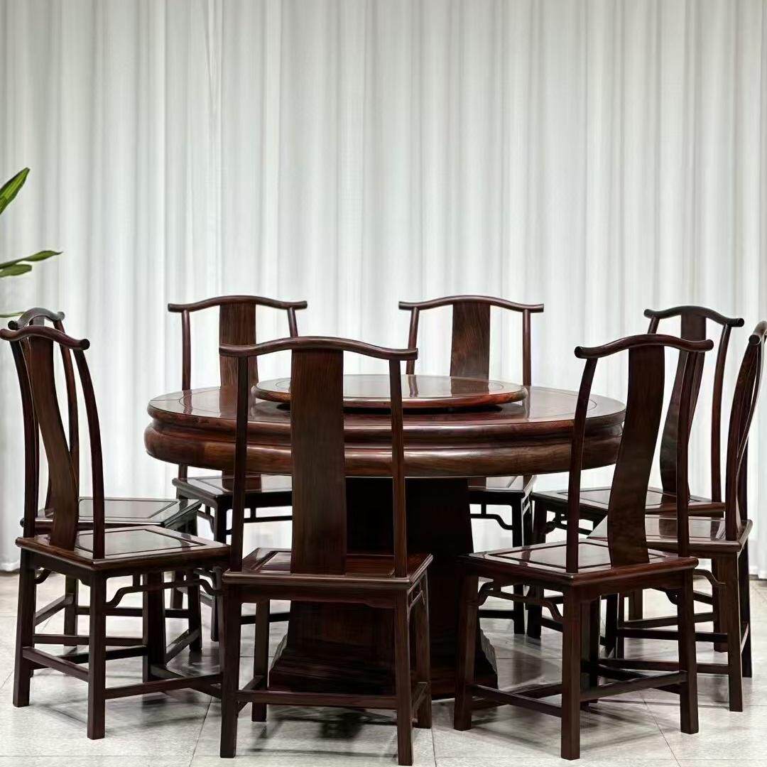 中式实木仿古大红酸枝八仙桌小方桌茶桌长餐桌明清仿古正方形餐桌