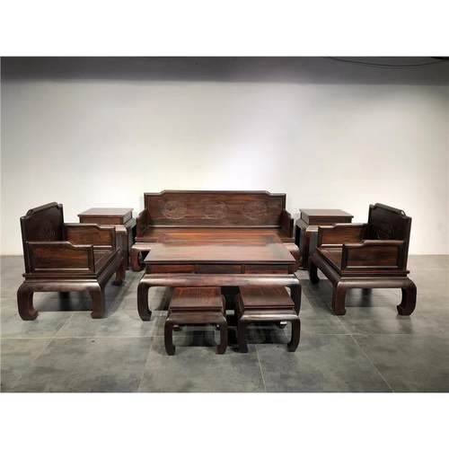 老挝大红酸枝家具木沙发实