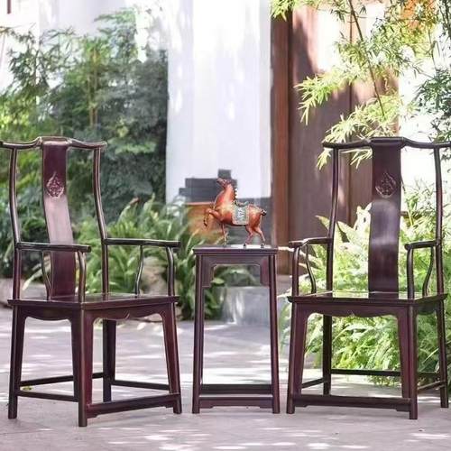 三件套靠背椅茶几红木家具赫芬顿