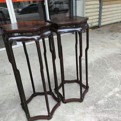 红木花架大红酸枝交趾黄檀客厅中式落地盆景架花枝国标红酸枝花几