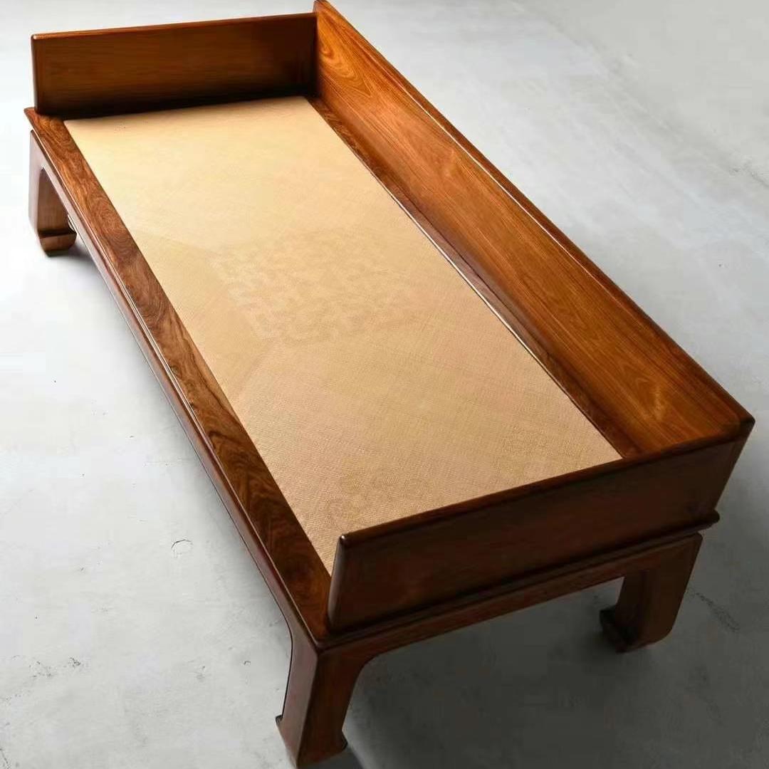 大红酸枝木罗汉床现代古典高档红木仿古禅意沙发床小户型罗汉床