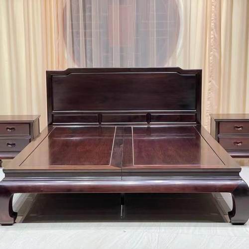 红木家具大红酸枝鸳鸯戏水高低床三件套架子床卧室红木床交趾黄檀