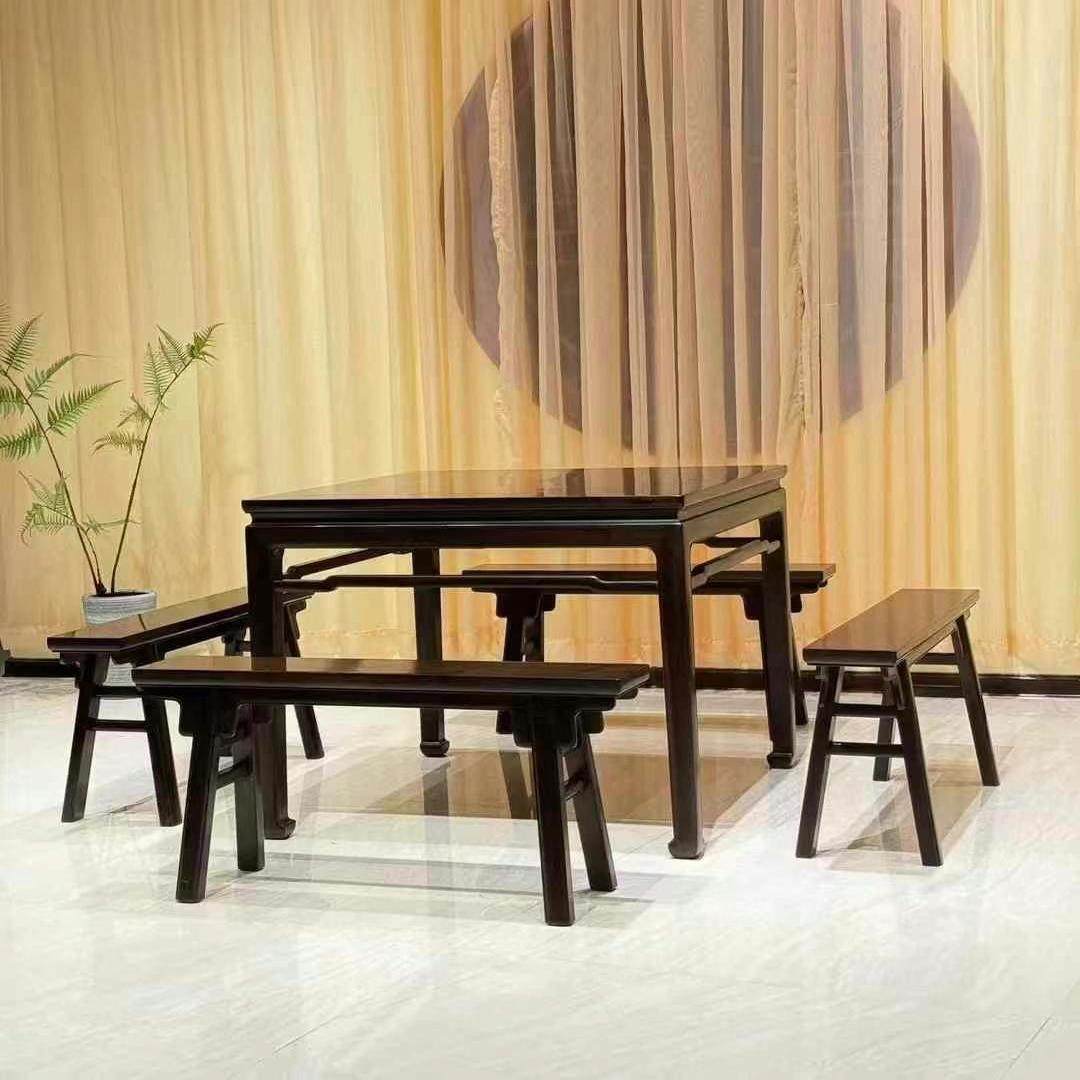 红木家具大红酸枝板凳八仙桌休闲五件套黑飘红客厅饭桌棋牌桌无补,住宅家具,红木边桌几类,淘宝优惠券,粉丝福利购,淘宝优惠卷