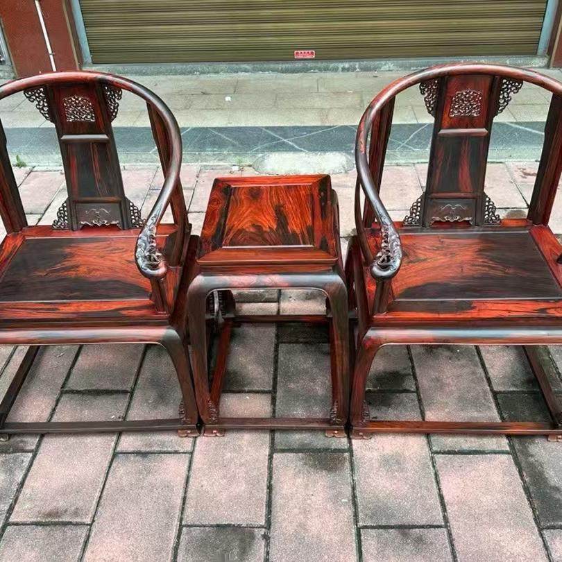 新中式红木太师椅实木三件套灵芝椅主人椅酸枝木扶手椅圈椅围椅子,住宅家具,红木椅凳,淘宝优惠券,粉丝福利购,淘宝优惠卷