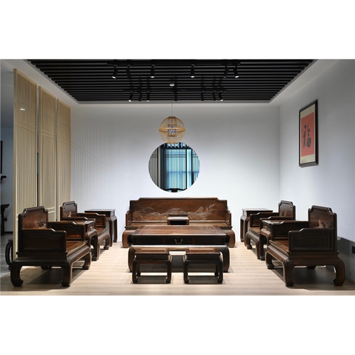三围别墅客厅福建红木家具