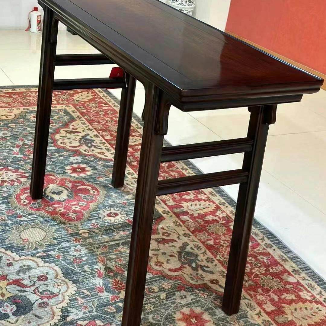 红木家具交趾黄檀条案客厅中堂供桌老挝大红酸枝翘头案别墅家具