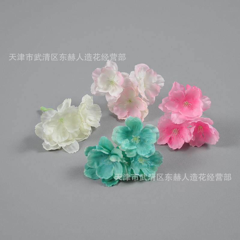 樱花花头 头环DIY婚礼花墙插花 商场草球配花 节日礼物花环