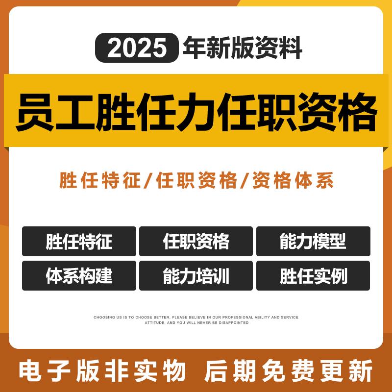 2025人事HR管理员工胜任力任职能力模型体系构建素质构建培训资料