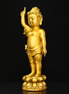 黄铜浴佛太子佛像浴佛节释迦牟尼浴佛铜像办公室家居摆件工艺礼品