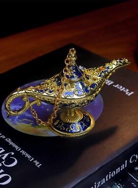 阿拉丁神灯摆件家用复古工艺轻奢创意客厅儿童房许愿灯装饰品礼品