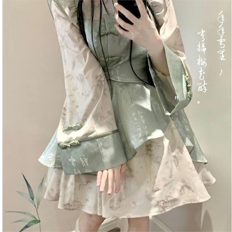 原创洛丽塔设计中式改良旗袍lolita汉服OP连衣裙现货少女
