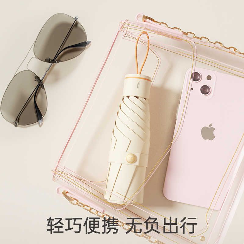 左都遮阳太阳伞晴雨两用女生防晒防紫外线折叠超轻便小巧便携五折
