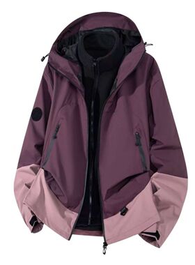 冲锋衣外套女款2025秋冬新款三合一可拆卸防风防水保暖滑雪风衣男