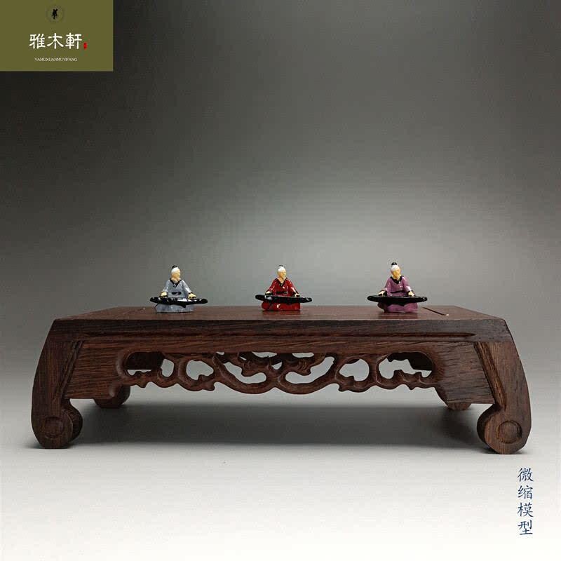 包邮迷你树脂摆件伯牙抚琴假山奇石枯山水盆景装饰品古代人物李白