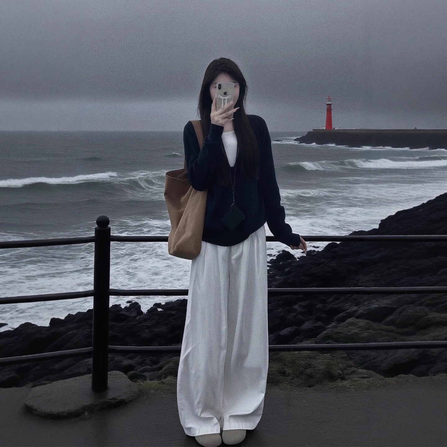 巨好看的早秋一整套女2025新款韩系假两件上衣阔腿裤子超火套装