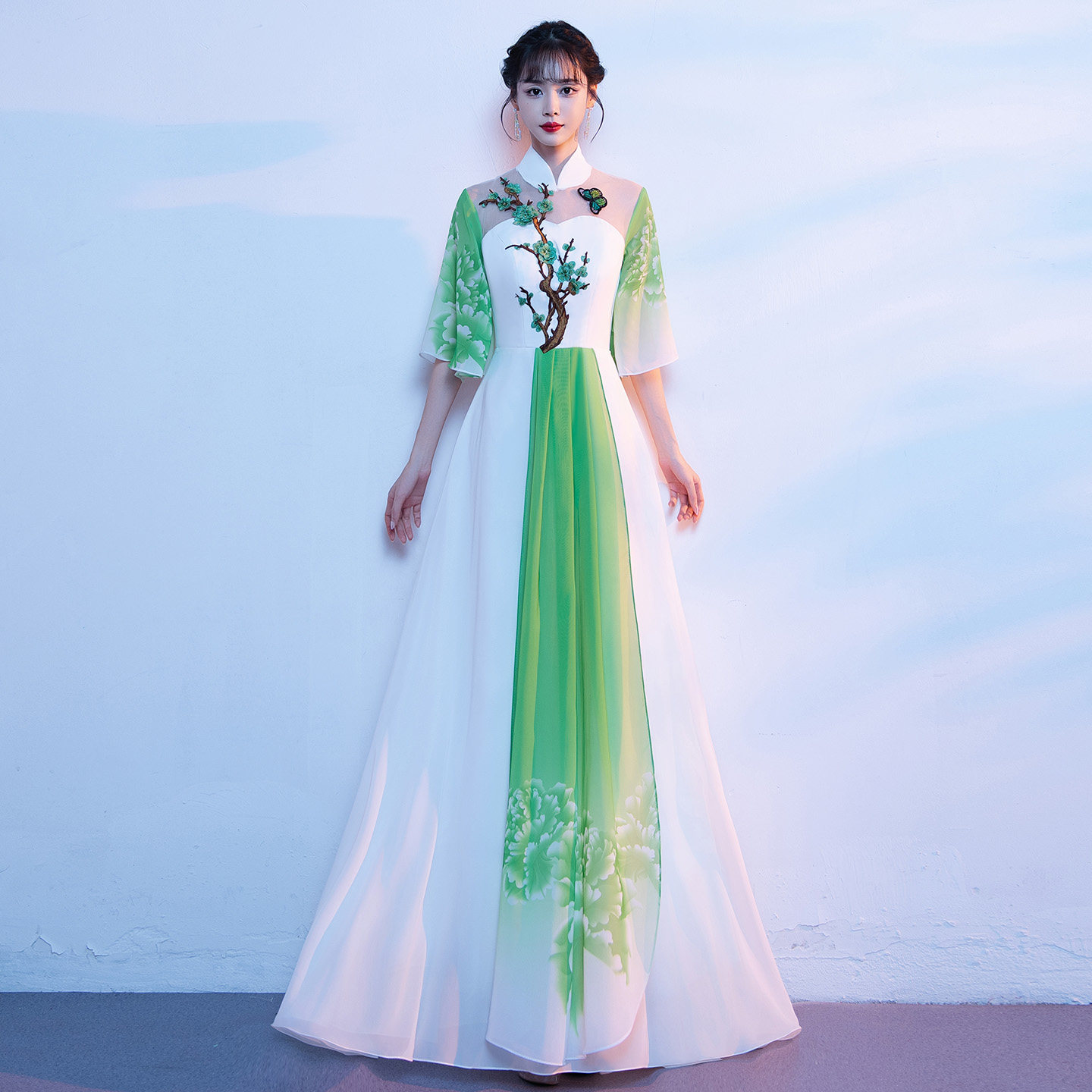 女士长裙大合唱团演出服表演服装