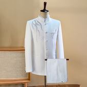 主持歌手活动表演服装 演出服男舞台民族中山装 大合唱中式 年会礼服