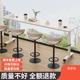 升降吧台桌家用客厅阳台靠墙商用奶茶店酒吧窄桌子高脚实木长条桌