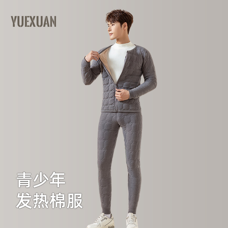 初高中生校服神器内搭棉衣棉裤男冬季加绒加厚保暖小棉袄棉服套装