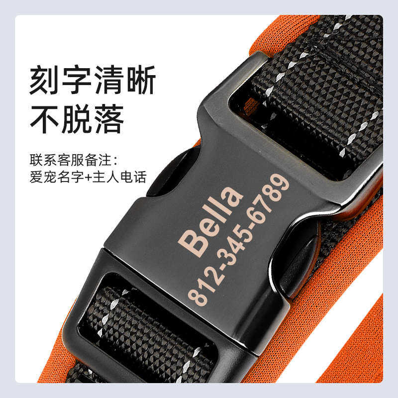 宠物狗狗项圈泰迪博美小型犬颈圈法斗金毛中型犬狗牌可刻字狗脖圈