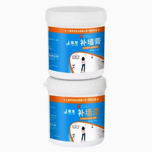 旱龙补墙膏墙面修补白色腻子粉防水防潮防霉家用内墙涂料修复神器