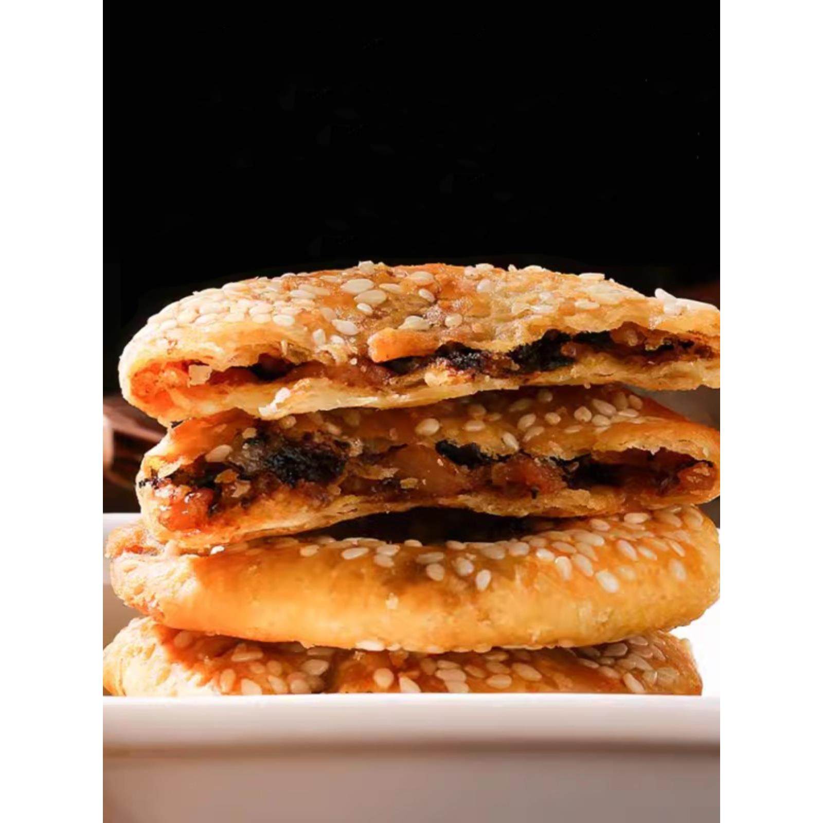 浙江立轩德慧薄酥饼、西梅蔬菜饼、金华网红小吃、浙江特色美食黄