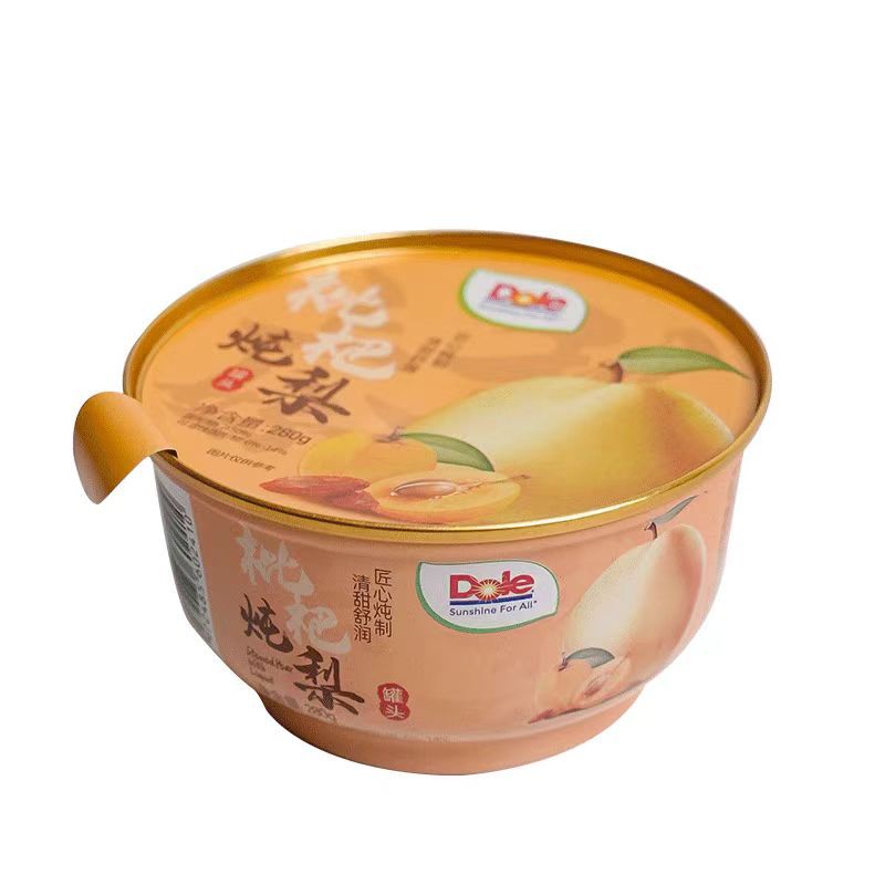 DOLE都乐银耳/枇杷炖梨280g/罐*8彩罐包装水果罐头食品休闲零食