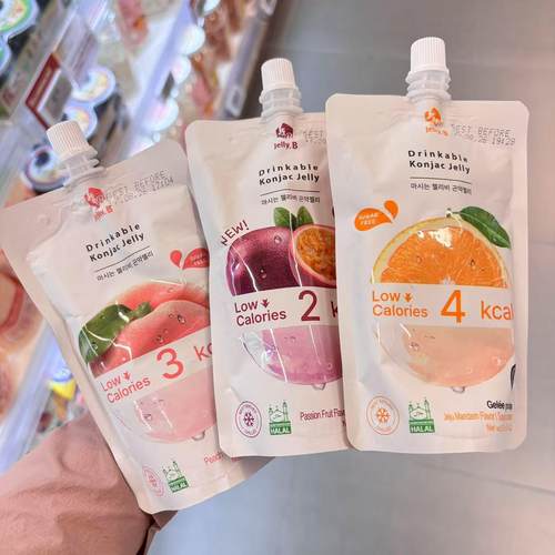 ole超市Jelly.B桃子味百香果味橘子味吸吸果冻150ml