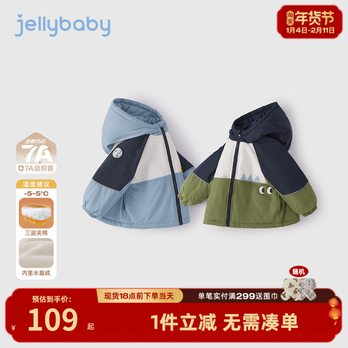 儿童棉衣冬季2女童棉服加厚保暖小童加绒外套秋冬3岁宝宝冬装棉袄