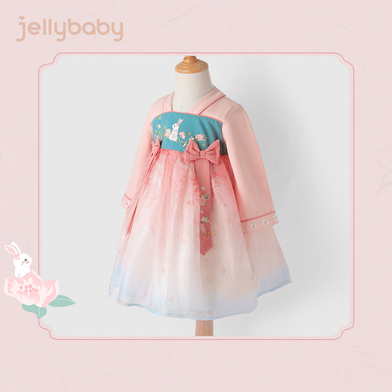 杰里贝比女童汉服裙连衣裙