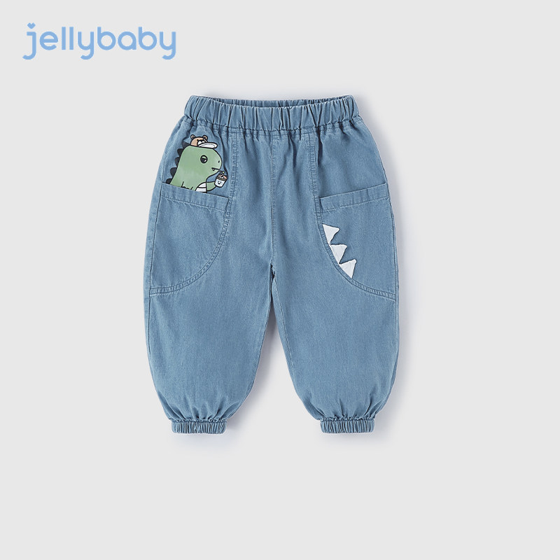 男童牛仔裤春秋3岁男宝宝春季纯棉小童裤子春装5儿童防蚊裤薄款夏