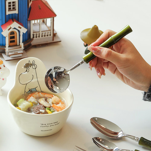 竹节勺子个人专用食品级不锈钢