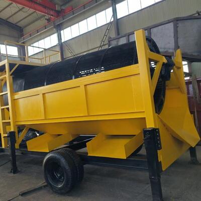 圆筒筛trommel screen淘金移动式滚筒筛筛分机/振动鼓式筛分机