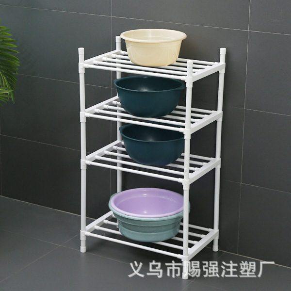 简易家用多层多功能落地盆架浴室简约不锈钢收纳置物架,收纳整理,暖气片置物架,淘宝优惠券,粉丝福利购,淘宝优惠卷